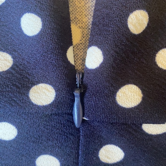 Navy Blue Polka Dot Dress - Picture 8 of 9